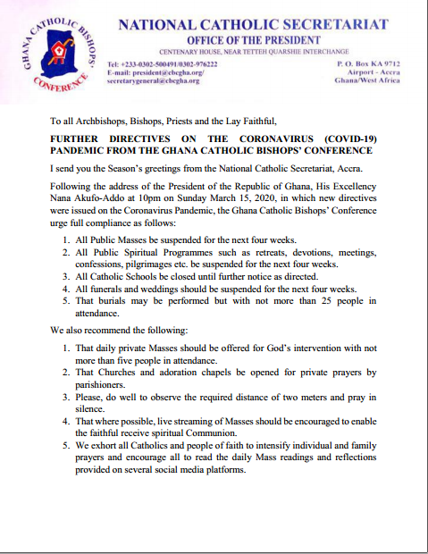 Latest directives from the GCBC on COVID-19